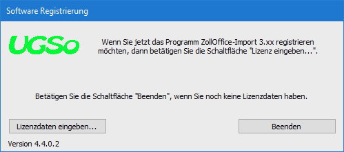 Software Registrierung
